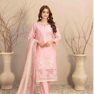 *Tawakkal Stitched Fancy Embroidered Jacquard Lawn Shirt Designs with Embellishments